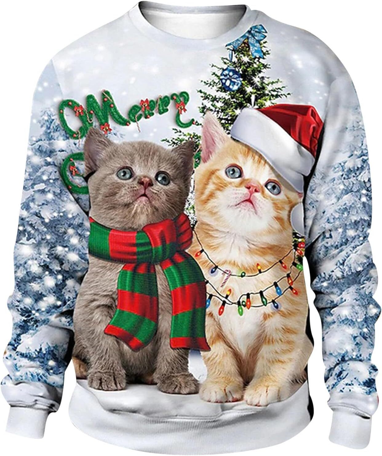 Long Sleeve Shirts for Men sweatshirt Mens Sweatshirts Casual Santa 3D Print Crewneck Long Sleeve Pullover Sweatshirts Comfort Fall Winter Oversized T