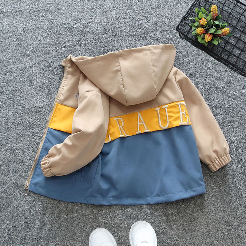 Designer Children's casual jacket 2025 new coffee colored windbreaker women's spring and autumn thin style