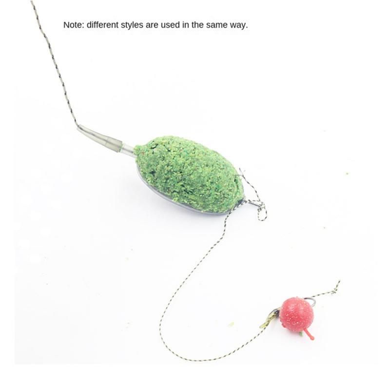 Fishing 2Pcs Inline Carp Flat Method Feeder Portable Inline Method Carp Fishing Bait ddmysmile Basket Feeders Tackle Accessories Smile