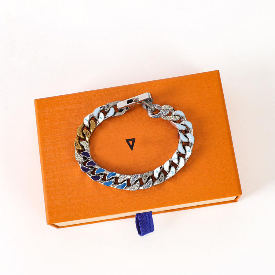 Bracereur de créateur argent bracelet magnétique de chaîne cubaine hommes Bracelet hip hop bracelet de haute qualité mode de vacances style de va