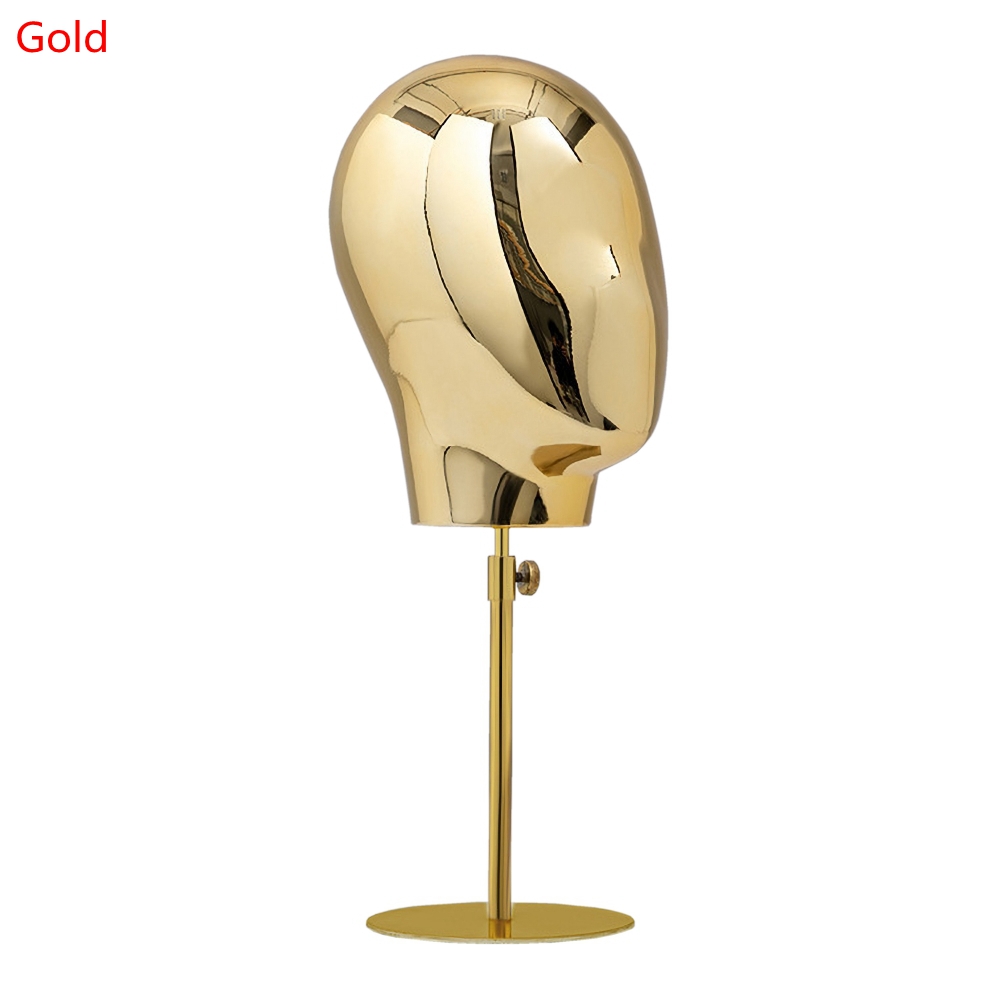 21 Inch Adjustable Mannequin Head Wig Making Head Metal Head Wig Hat Glasses Display With Detachable Stand Vintage Style Holder