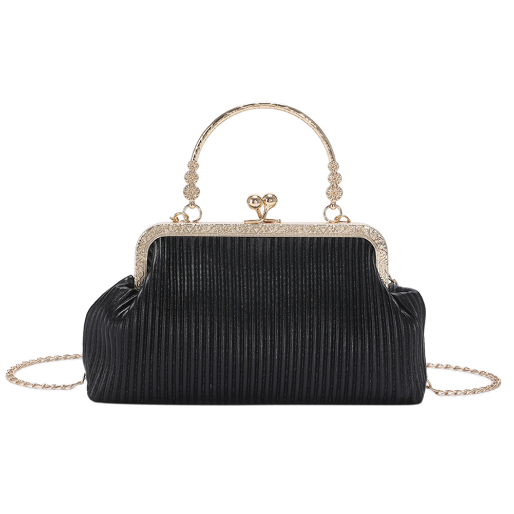 Chain Ladies Messenger Bag Fashion Shoulder Bag Simple Elegant PU Leather Casual Exquisite Soft Metal Buckle for Wedding Banquet