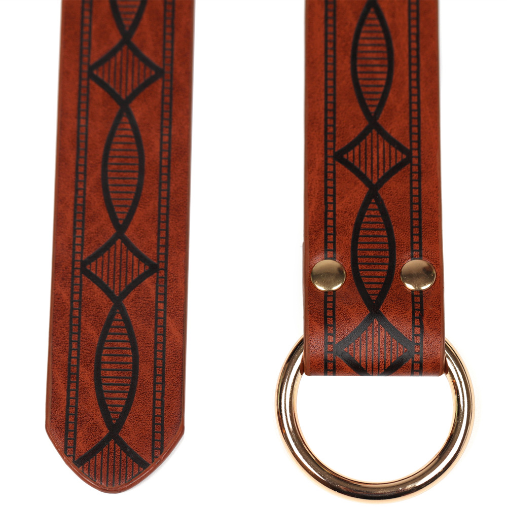 Retro Leather Belt Medieval Emed Viking Vegvisir Pu Leather Belt Renaissance Knight Buckles Belt Cosplay Accessories af5f1