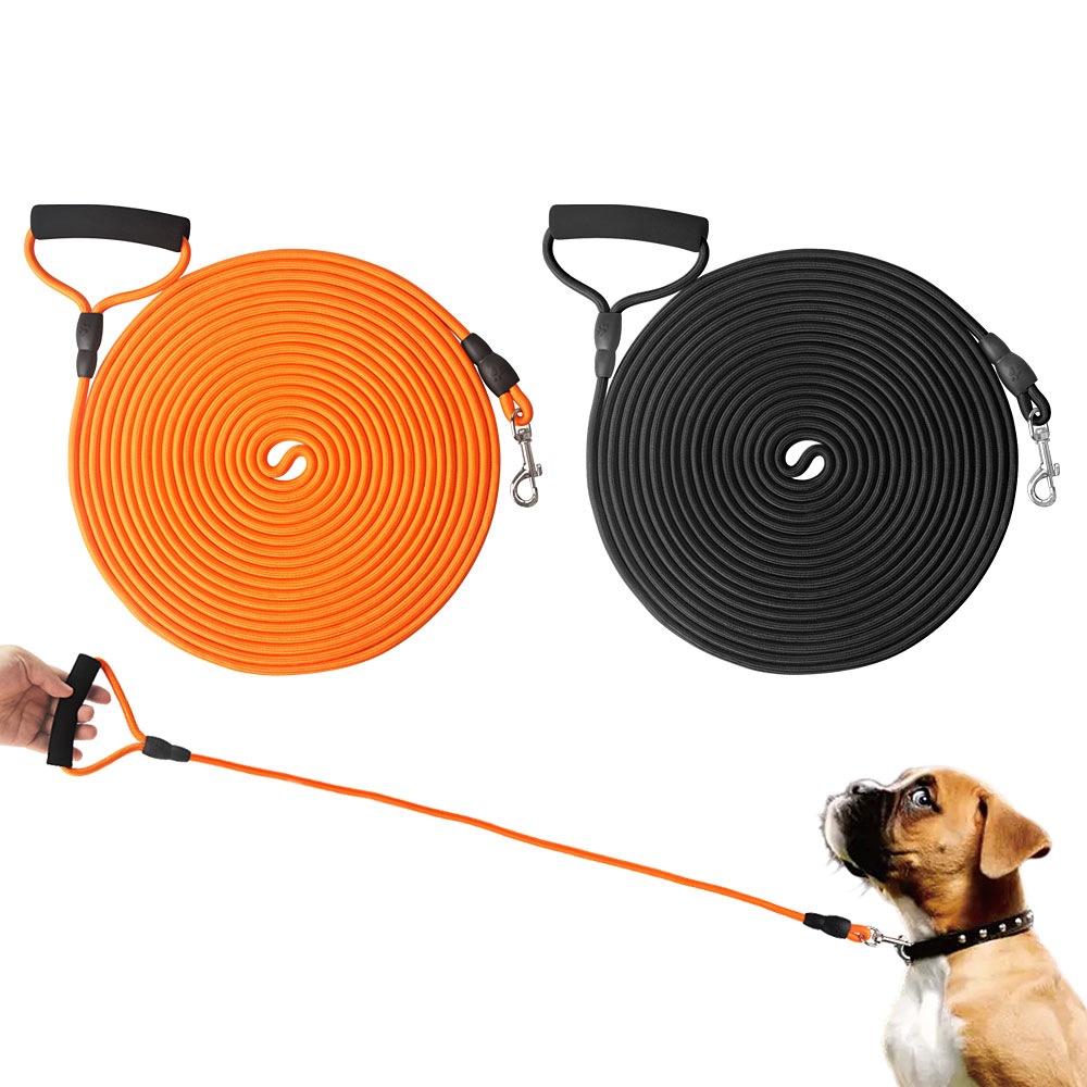 Dog Leash Long Lead Training Tracking Line Comfortable Handle Heavy Duty Puppy Rope 3M/5M/10M/15M for Small Medium Large Dog