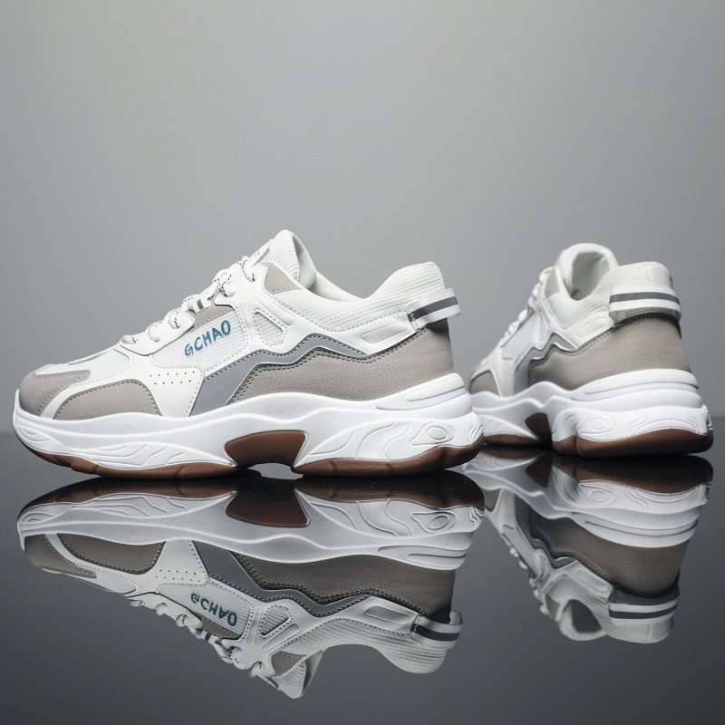 Men's New Trendy Versatile Sports Leisure White Shoes.