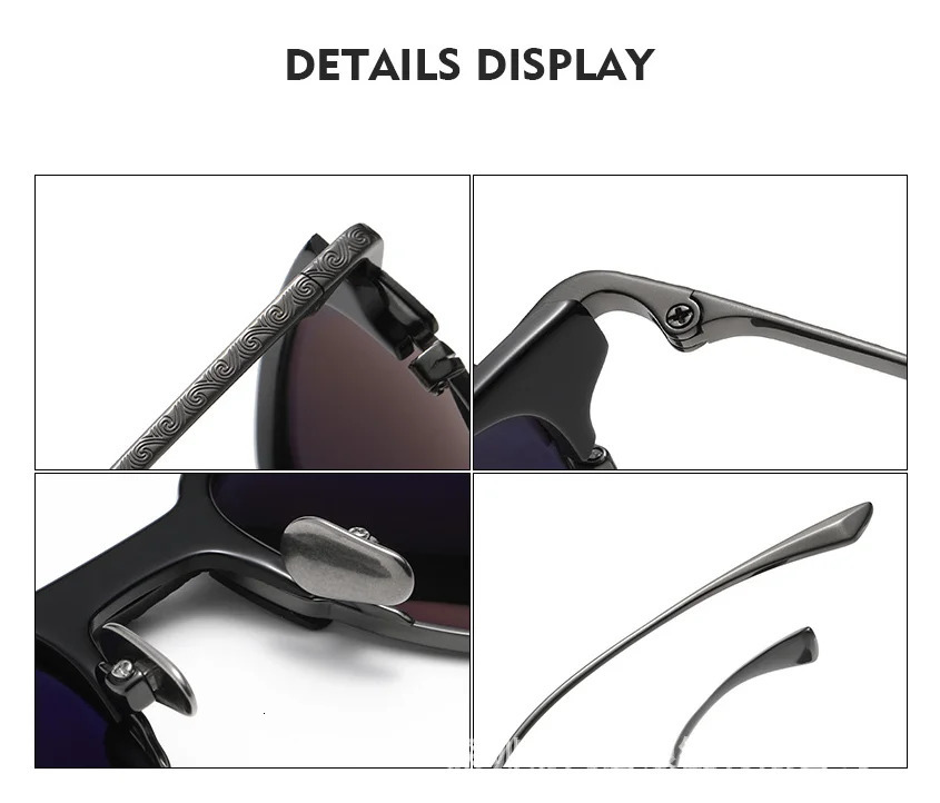 Pure polarized sunglasses frame retro mens glasses outdoor UV400 goggles 241108