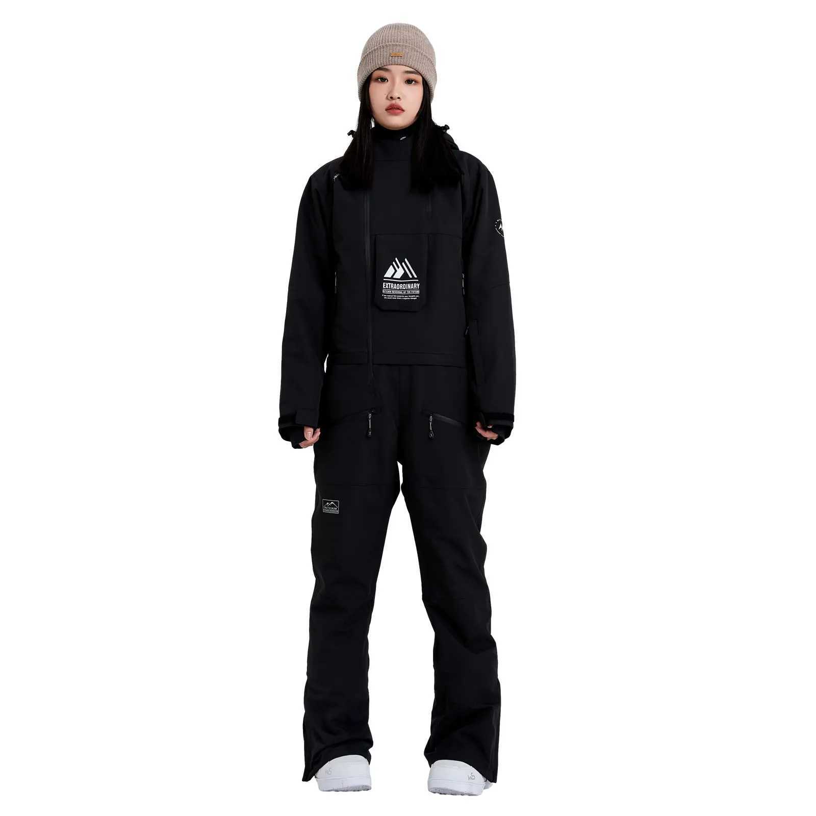 Suits 2023 New One-piece Ski Suit Womens Snowboarding Suit for Men Windproof Waterproof and Cold Resistant Winter Outdoor Jumpsuit S2411119