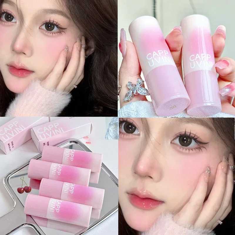 Cute Sponge Head Blush Stick Waterproof Brighten Facial Contour Powder Blush Cream Nature Lasting Cheek Lightening Korean MakeupXJ241111