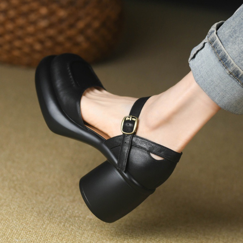 Closed Round Toe High Heel Sandals 2024: Versatile Fashion, Free Shipping Black Brown dh5727163