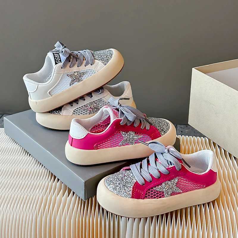 Girls Boys Comfortable Shoes Anti-skid Lightweight Casual Versatile Casual Mesh breathability Shoes Sequined Childrens Shoes X2502241
