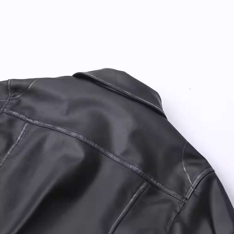 shanshi leather jacket women Spring New Product Women's Wear Washing and Returning Process Bow Embroidery Imitation Leather Jacket