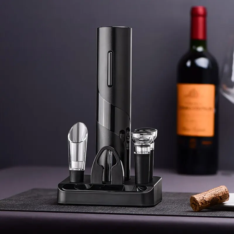 Wine Electric 1pc Black Opener Automatic Corkscrew for Creative Wine Bottle Opener with USB Charging Suit for Home smile