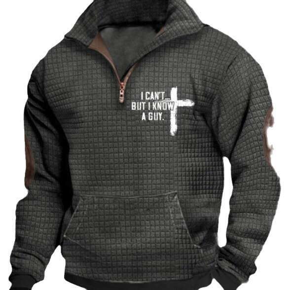 2023 Spring And Autumn Edition 3D Alphabet Hot Stamping High Collar Half Zipper Men's Hoodie