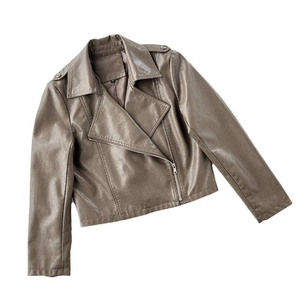 shanshi leather jacket women PU small women's short leather jacket, Spring and Autumn new Korean version slim fit motorcycle suit