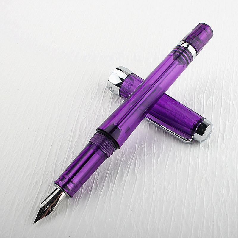 quality Yong Sheng 3013 Fountain Pen Vaccum Filling Spin Transparent EF/F new Nib Negative pressure 2025 ink color pen