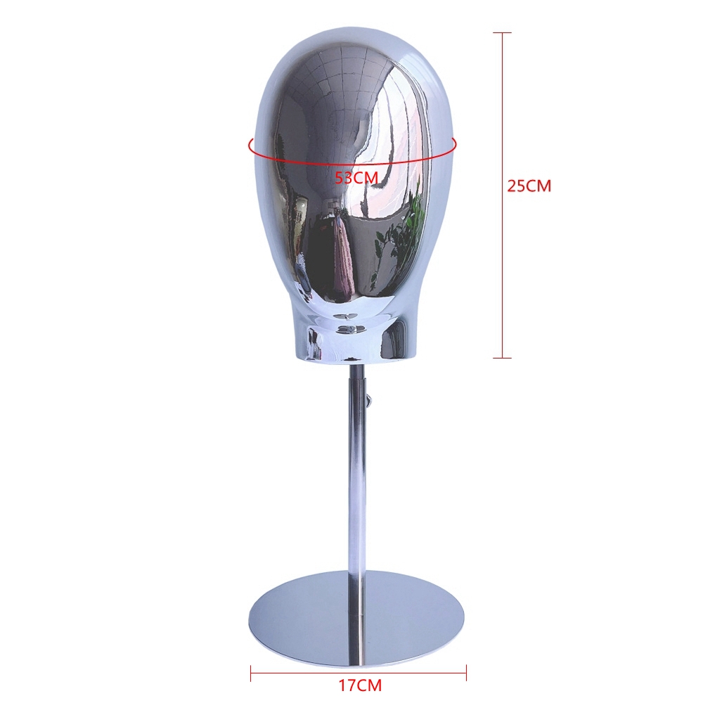 21 Inch Adjustable Mannequin Head Wig Making Head Metal Head Wig Hat Glasses Display With Detachable Stand Vintage Style Holder
