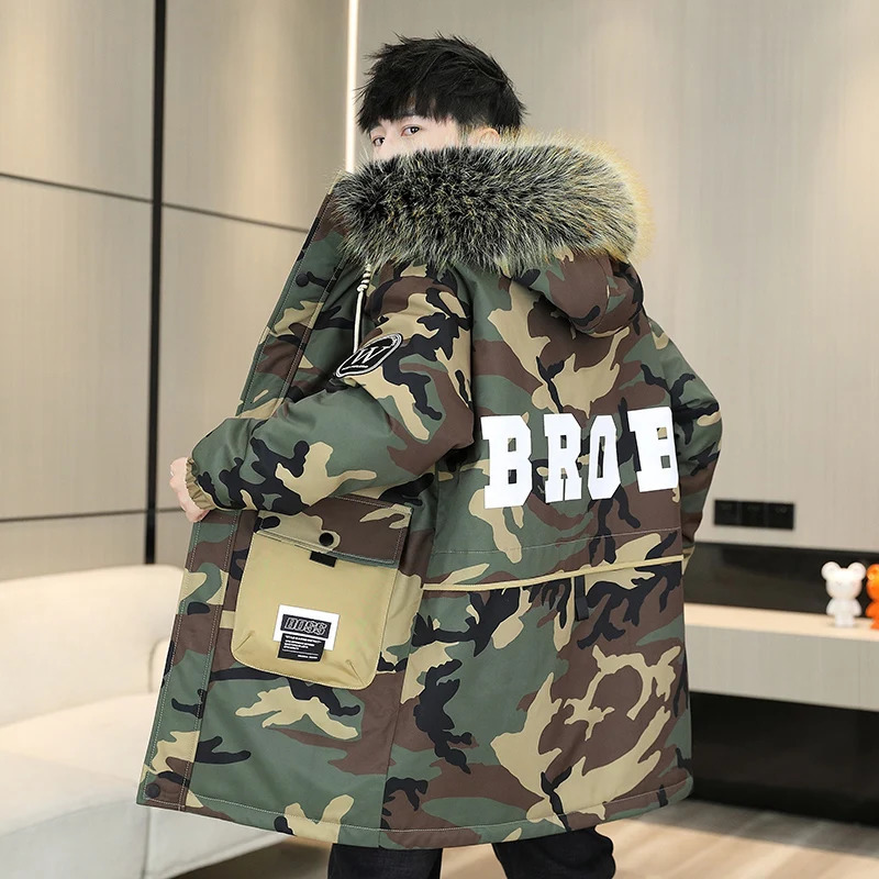 Autumn Winter Thicken Warm Jacket Men Hooded Parkas Coat Fleece Trendy Streetwear ins wool jacket 241108