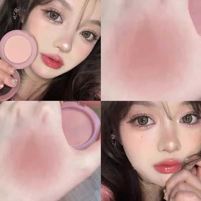 Natural Matte Monochrome Blush Cream Girl Whitening Repair Cheek Blusher Powder Makeup Professional Contour Shadow Pink BlusherXJ241111