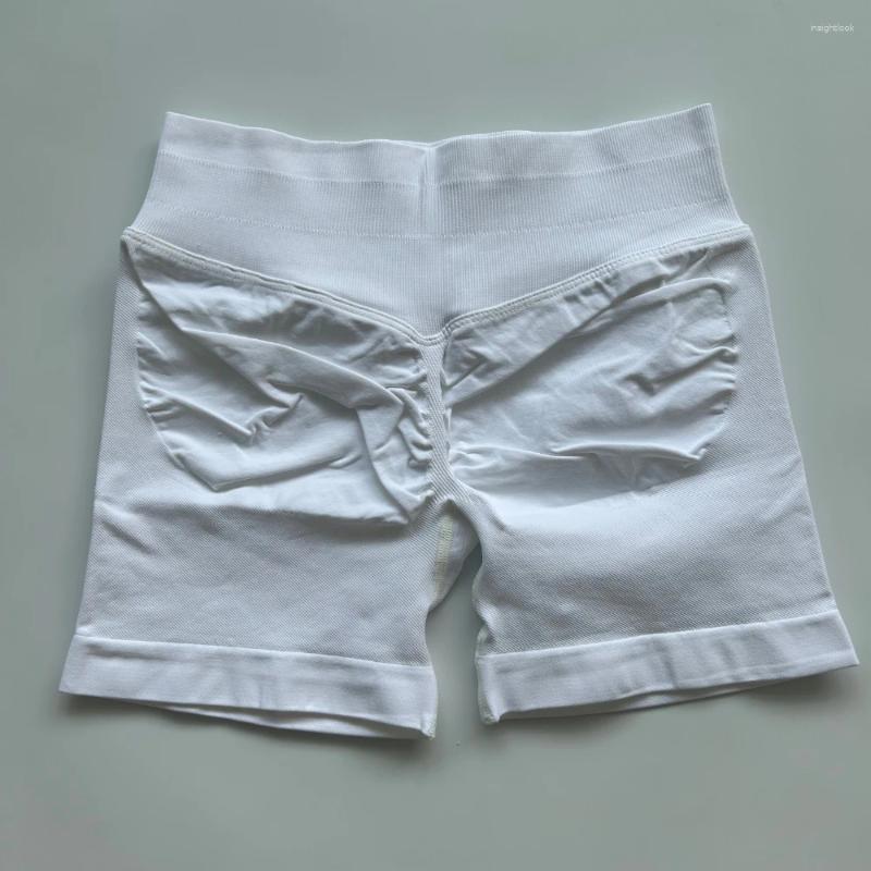 Active Shorts Low Ribbed Band Yoga Seamless Scrunch Bum Workout Gym Booty Stretch Running Fitness Clothes