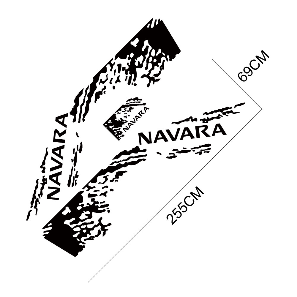 Pickup Body Side Stickers For Nissan Navara SL ST Truck Graphics Splash Grunge Decor Decal Trunk Vinyl Covers Auto Accessories
