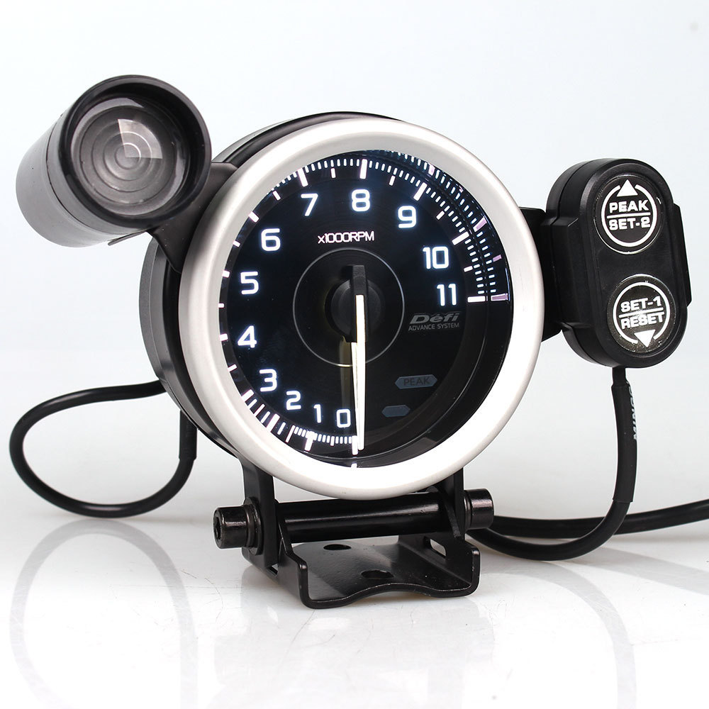 Defi A1 Tachometer 80mm 7 Colors 0-11000 RPM Car Gauge High Speed Stepper Motor with Shift Light and Peak Warning