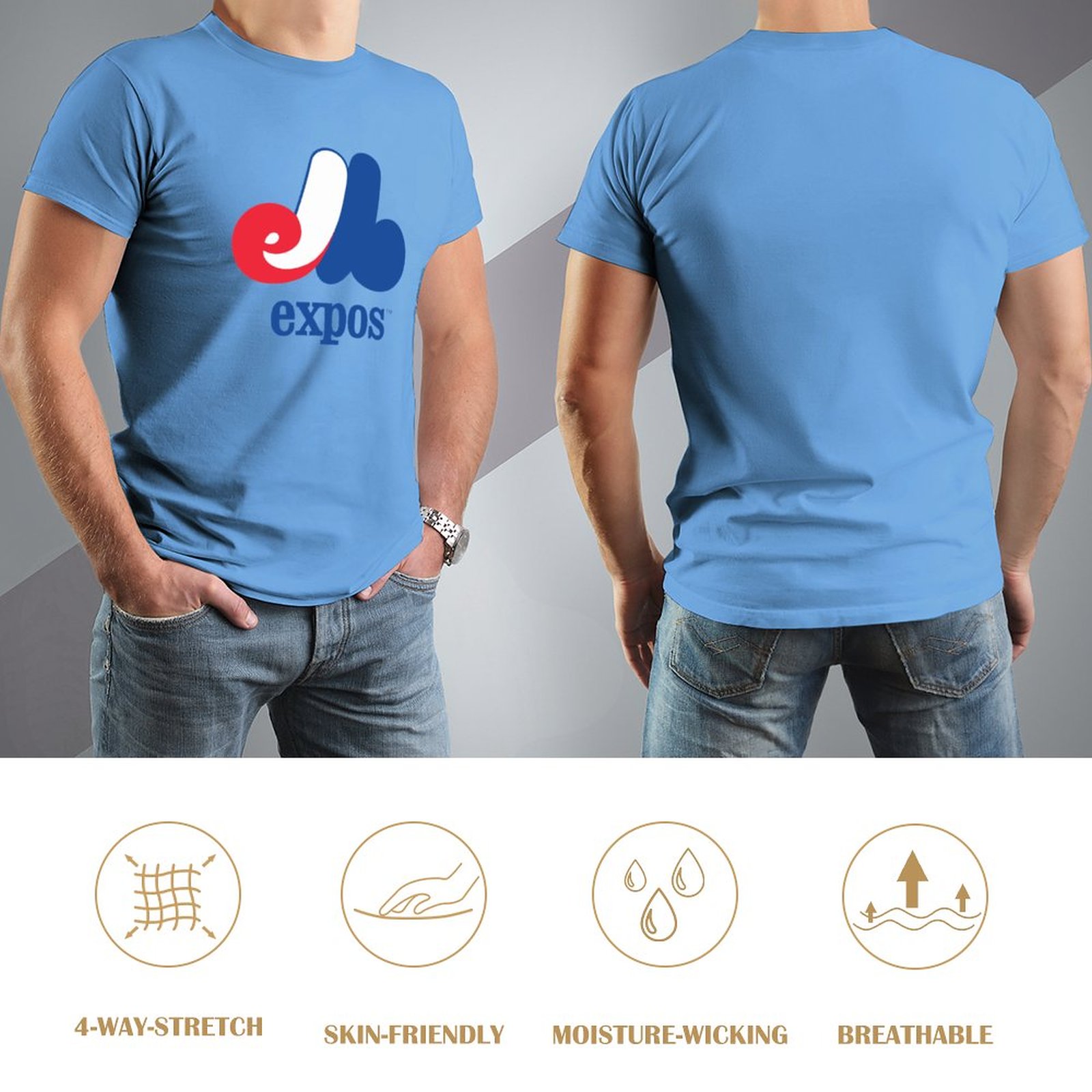 Best Seller - Montreal Expos Logo T-Shirt custom t shirts T-shirt for a boy t shirts for men cotton