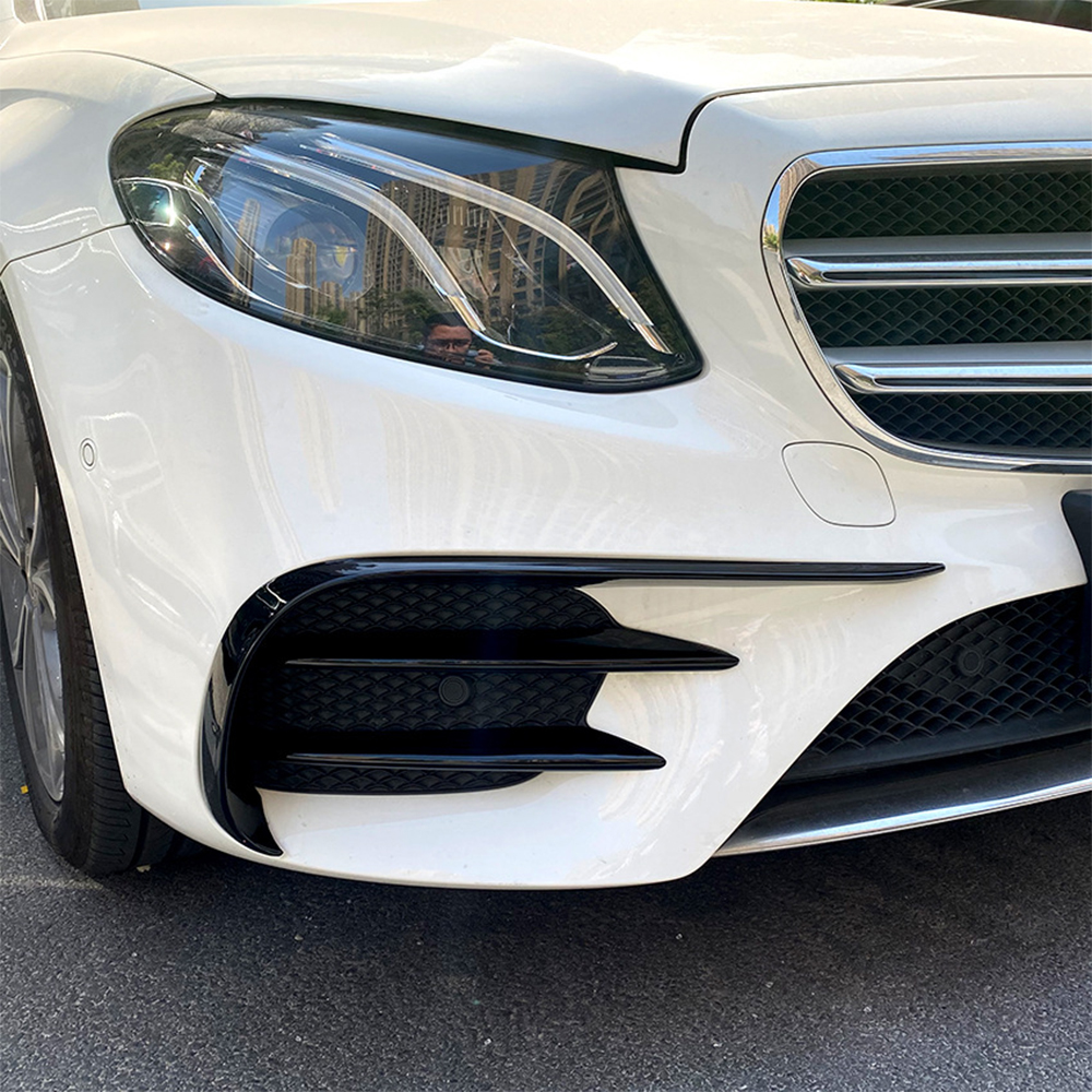 Car Front Bumper Splitter Side Spoiler Air Vent Body Kits Trim For Mercedes-Benz E-Class W213 E200 E260 E300 2016-2020