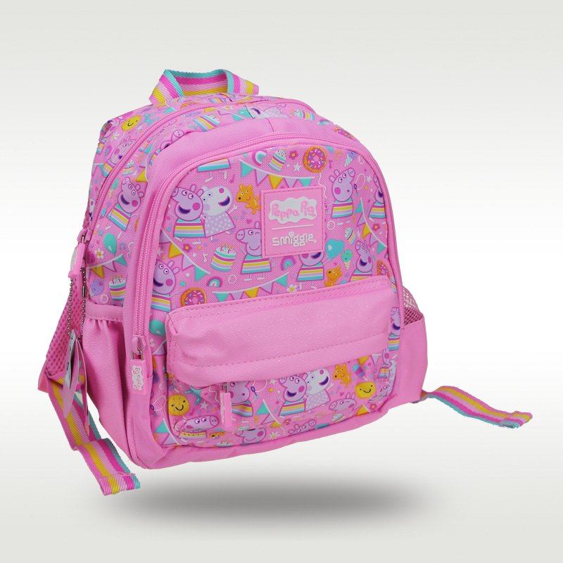 australia original Smiggle hot-selling children's schoolbag girl pink cute piggy schoolbag kindergarten backpack q6eJ#