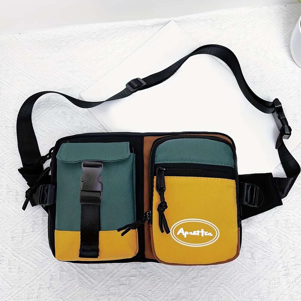 Fashion 1pc Men's Waterproof Large Capacity Fanny Pack, Adjustable Strap For Outdoor Activities, Travel Running, Hiking, And Cycg .