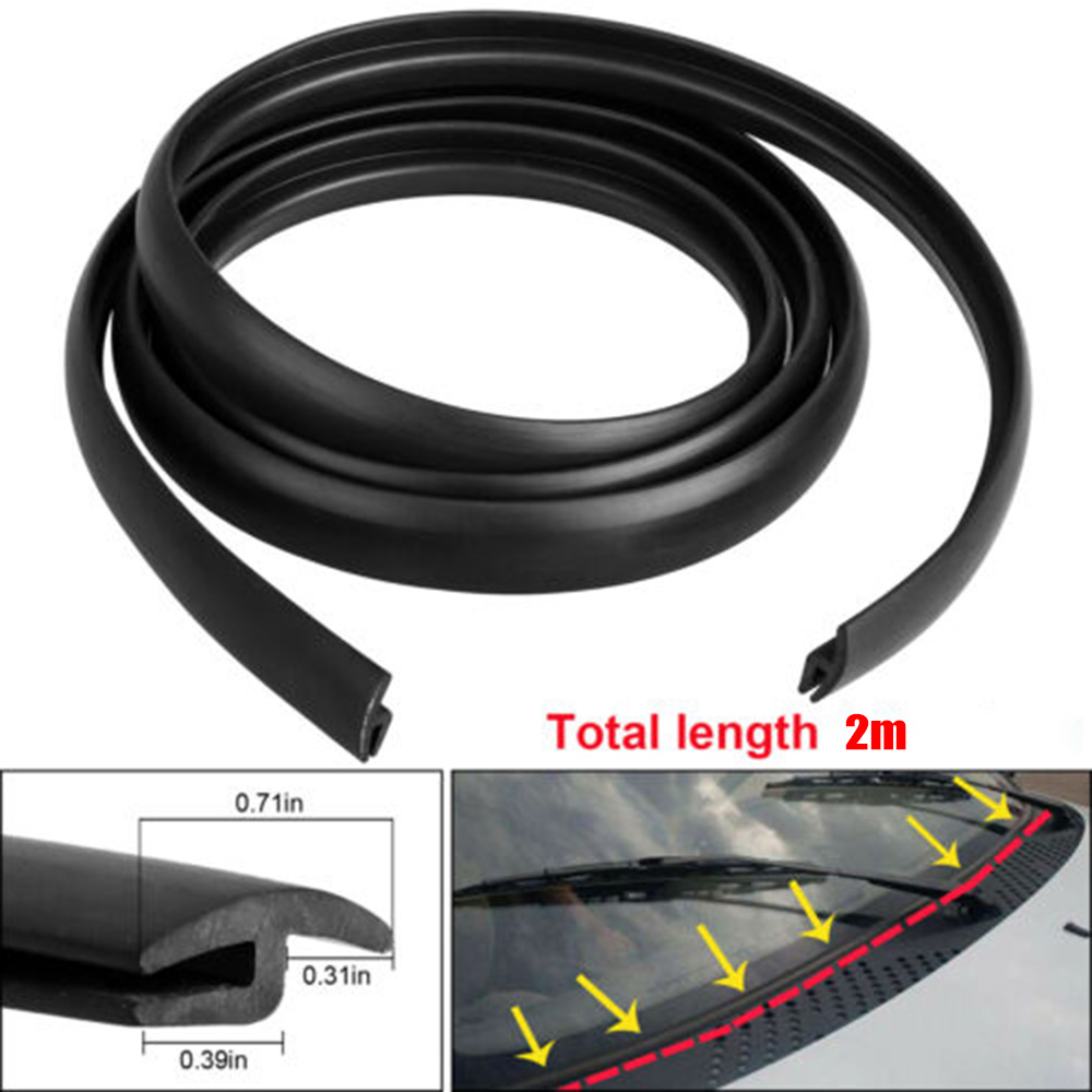 2M Windshield Rubber Seal Front Rear Windshield Sunroof Seal Strips Dustproof Sealing Strip For Auto Car Dashboard Windshield
