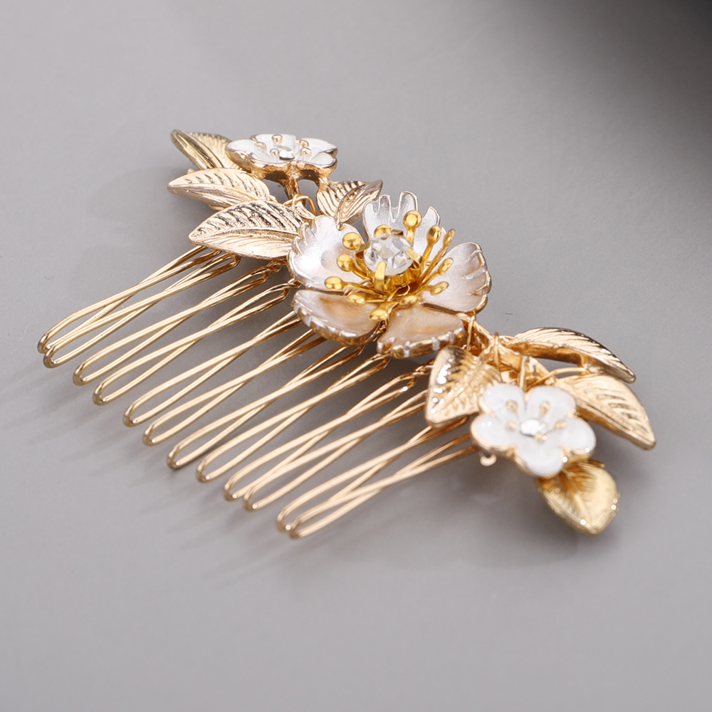Gold Color Rhinestone Wedding Head Tiara Hair Accessories For Women Accessories Hair Ornaments Jewelry Flower Bridal Headpiece