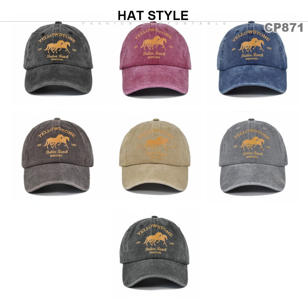 Baseball Cap Snapback Hat YELLOWSTONE Sun Hat Spring Autumn Baseball Cap Sport Cap Hip Hop Fitted Cap Hats For Men Women