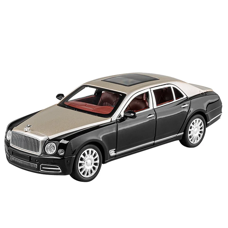 1:24 Bentley Mulsanne Alloy Model Car Toy Diecasts Metal Casting Sound and Light Car Toys For Children Vehicle