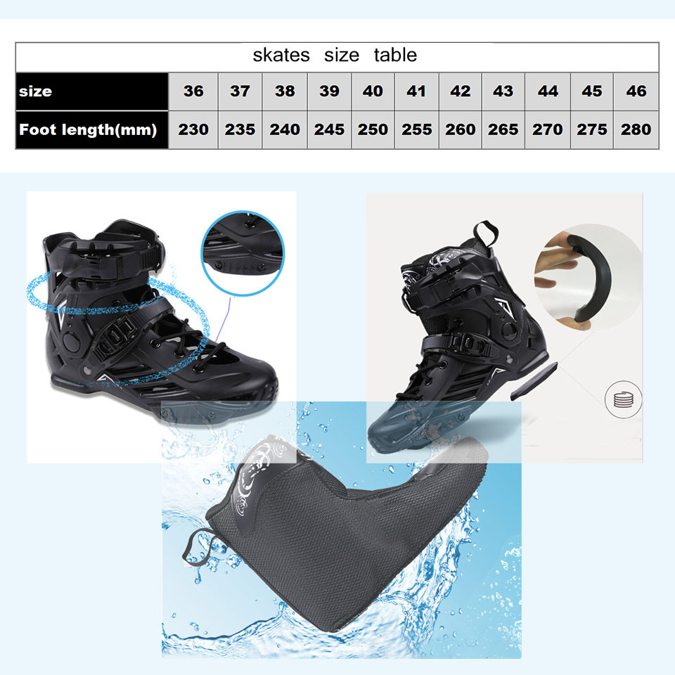 Original RS6 Inline Speed Skates Professional Adult Kids Roller Skating Shoes 3*110mm Wheels Size 35-46 Free Skating Patins SH57