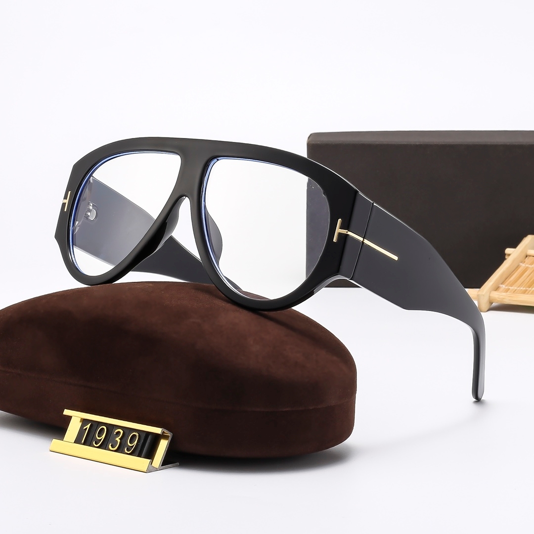 Luxury Fashion Designer Sunglasses For Women Summer Style 1939 Anti-Ultraviolet Retro Plate Oval Full Frame Glasses Random AA