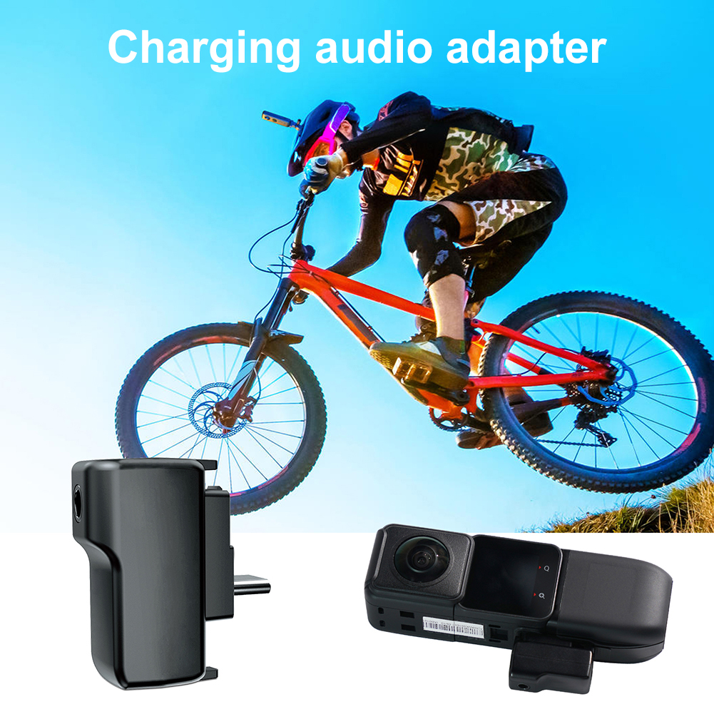 Charger Audio Adapter Type-C and 3.5mm Port Mic Adapter Not Waterproof Accessories Easy Disassembly for Insta360 ONE RS