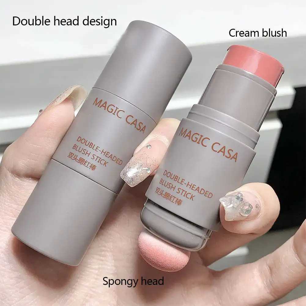 Double-ended Blush Stick Waterproof Brightening Face Contouring Shadow Blusher Long-lasting Tint Cheek Korean Makeup CosmeticsXJ241111