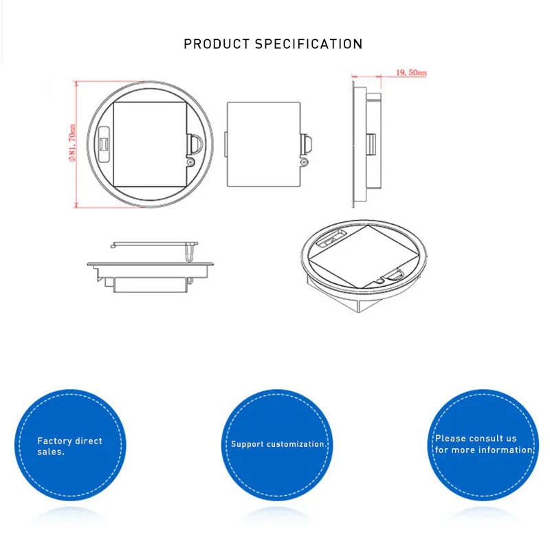 3 AA 2A Battery 4.5V Holder Box Case with Switch Cover White Round Battery Case for 3x AA Battery Base Socket Organizer Holder