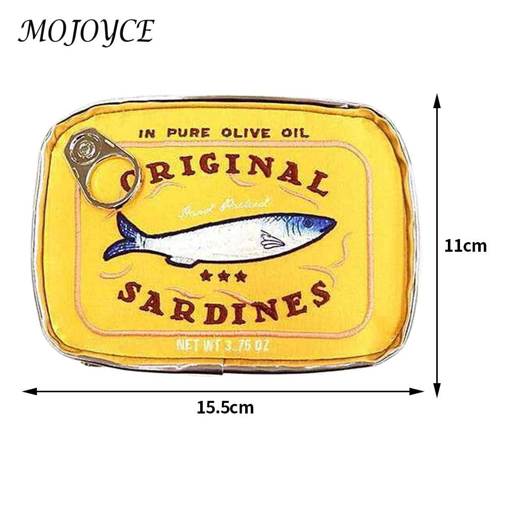 Wacky Cute Large Capacity Sardine Can Styling Pocke For Girls Daily Travel Organizer Cosmetic Bags