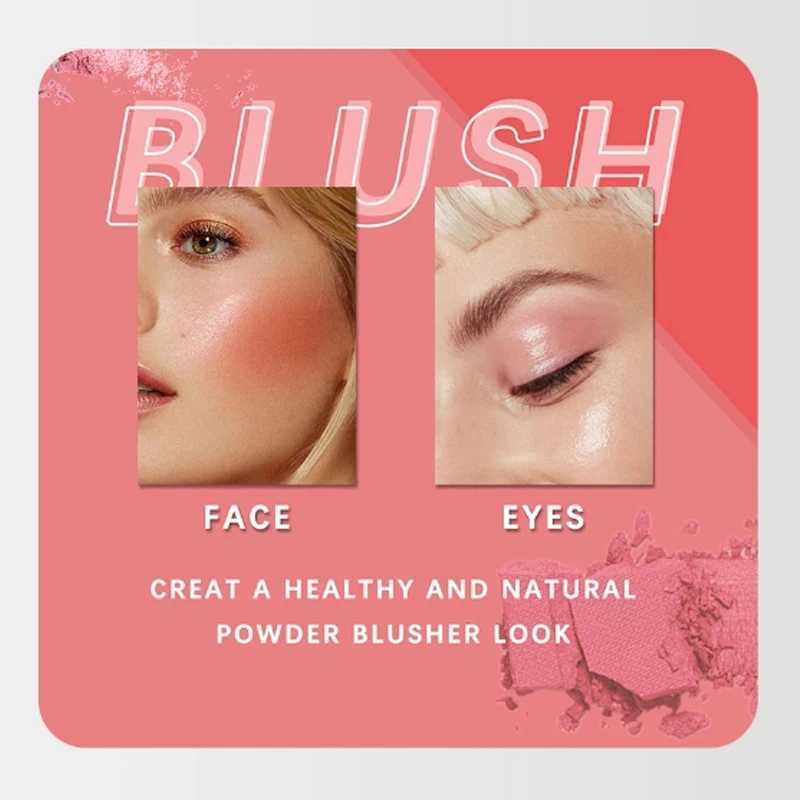 Powder Blusher Easy To Color 3D Natural Bare Lips Cheeks Combined Brighten Moisturize Facial Powder BlusherXJ241111