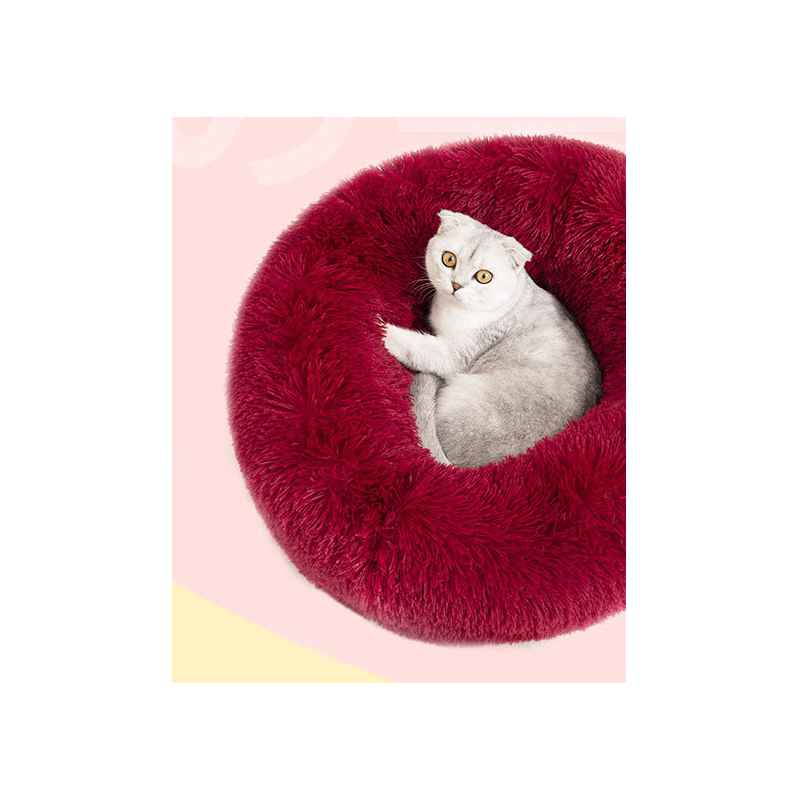 Dog kennel cat kennel plush round pet kennel dog bed winter dog mat pet bed pet supplies wholesale2