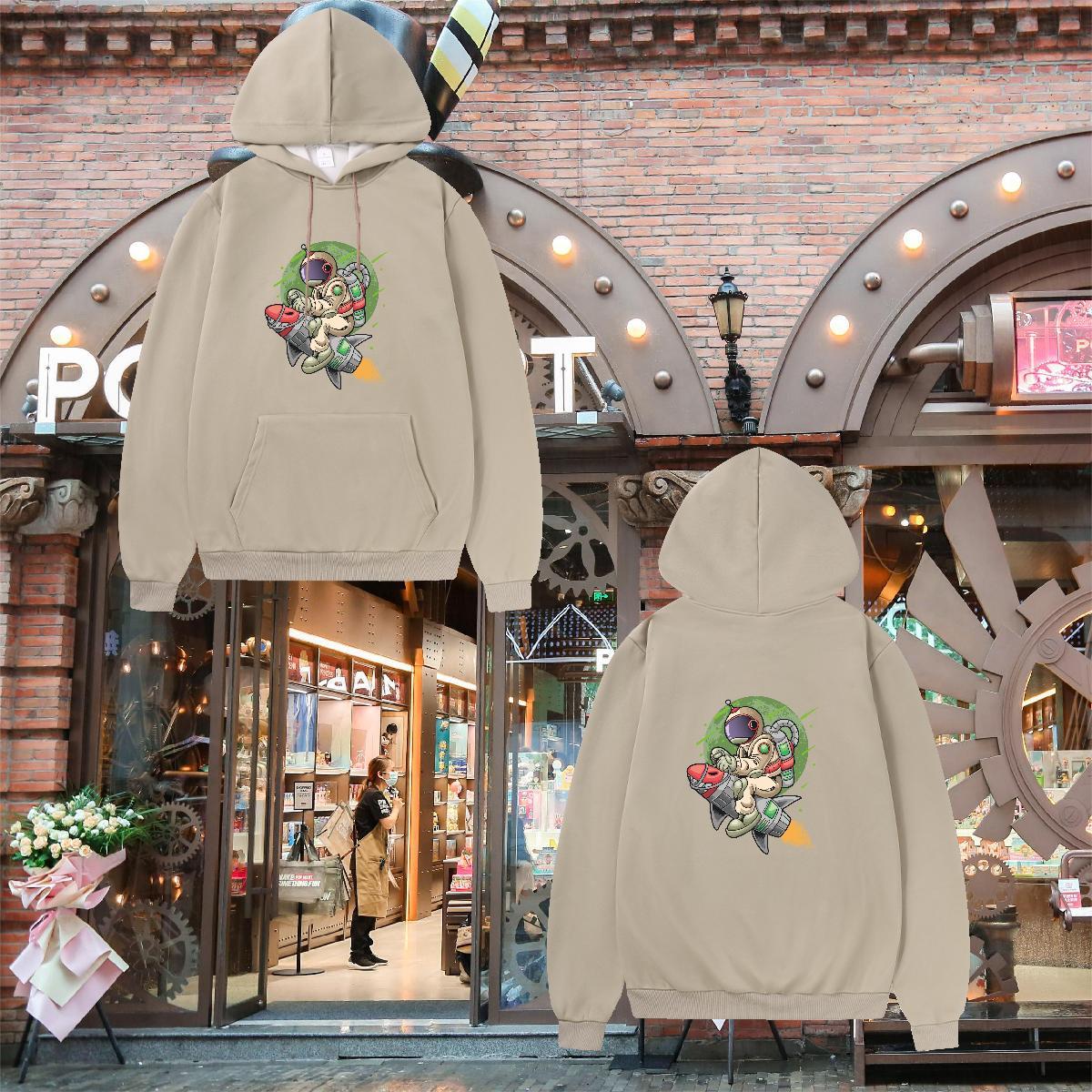 DIY Customized Hooded Sweatshirt Breathable Long Sleeve Brand Couples Hoodie Customized Print Top Pullover Hoodie Hip Hop Street Thick Plush