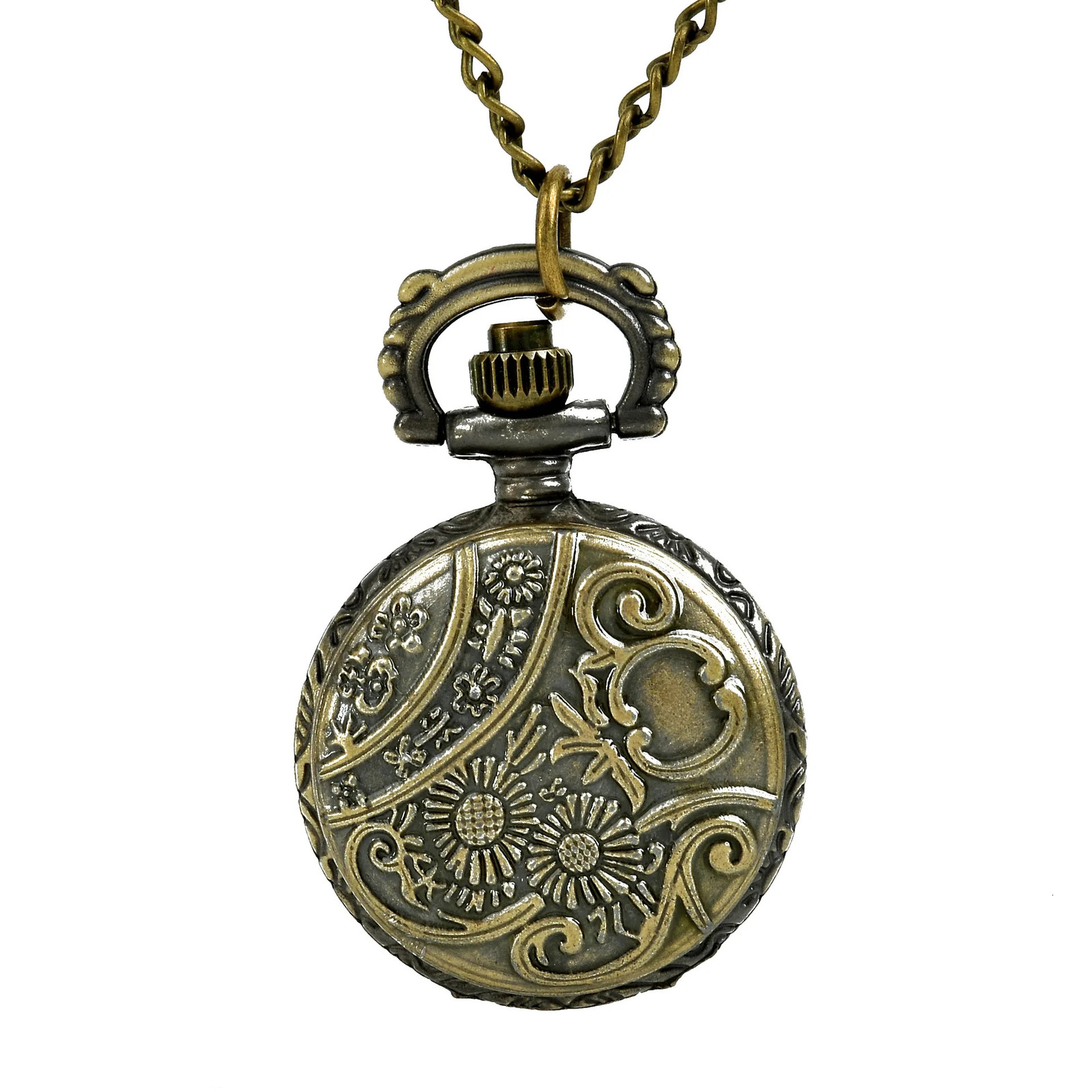 APW001 Wholesale 12 Mixed Antique Bronze Flower Owl Pocket Watch Butterfly 12 pieces/batch diameter 2.7cm. 241108