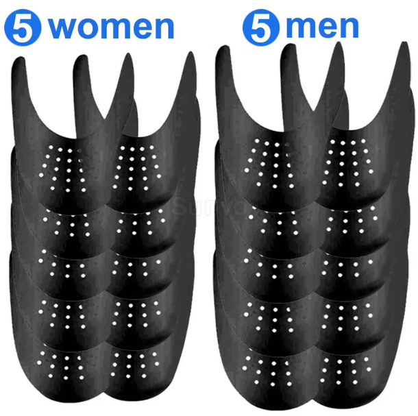 moq 20pcs=10pair shoe anti crease protector black white shoe toe anit fold protecotor shoe part accessories fast ship