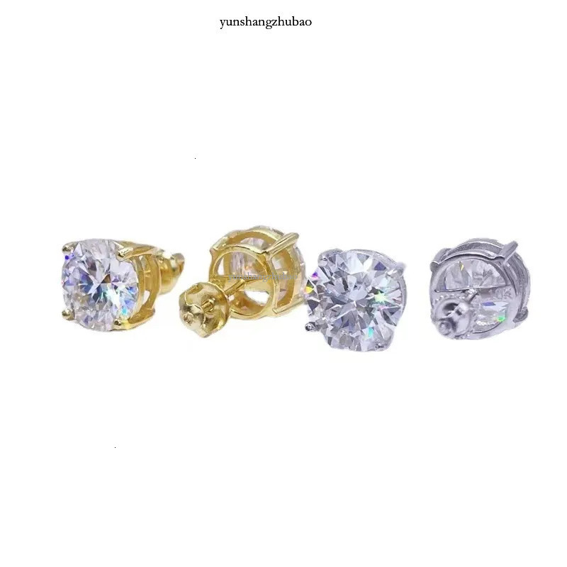 Screwback earring 3mm-10mm piercing jewelry 4 prongs set CVD HPHT lab grown stud in VVS