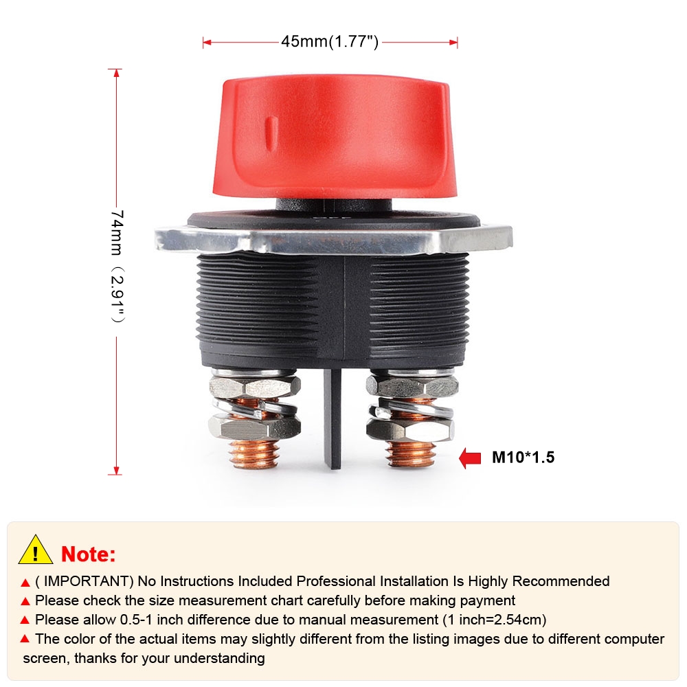 32V DC Disconnecter Power Isolator Cut Off Rally Switch Kit For Car Motorcycle Truck Boat 50A 100A 200A 300A