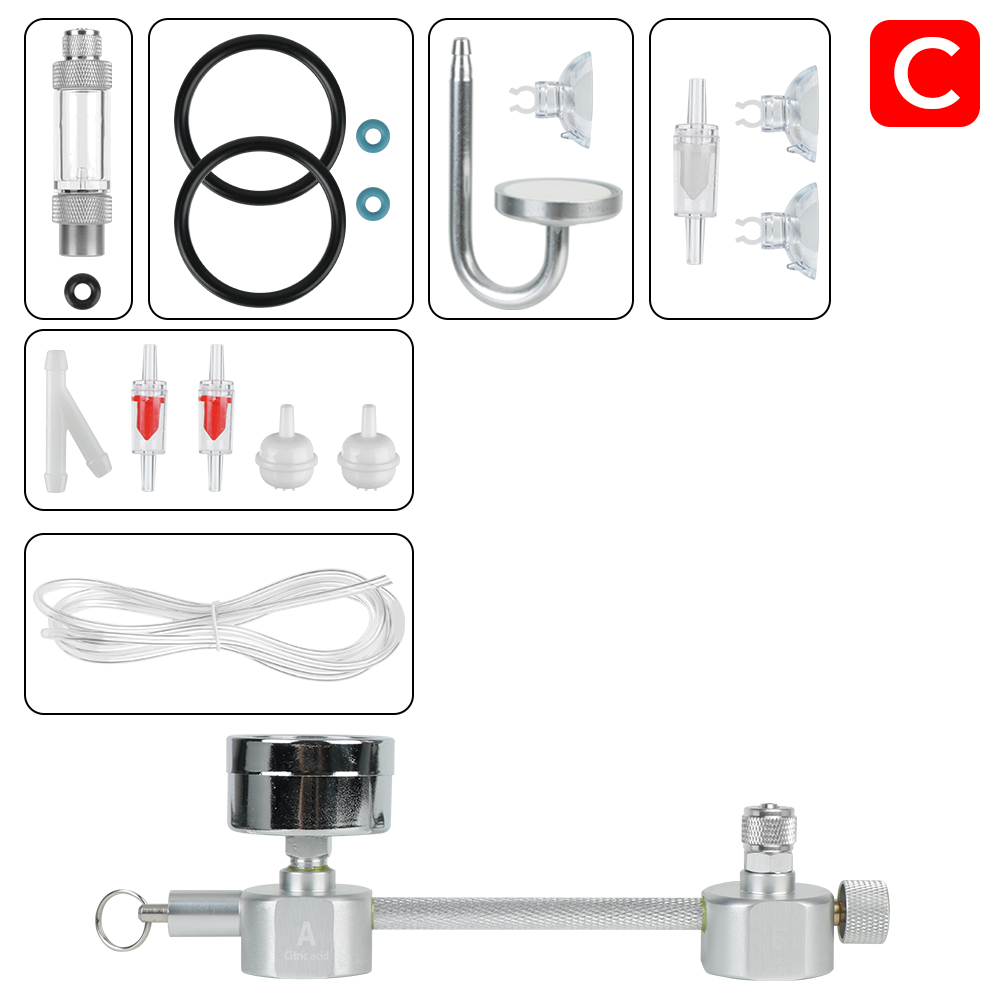 Bubble Counter Diffuser Aquarium Equipment With Solenoid Valve For Aquatic Plant Growth CO2 Generator System Kit