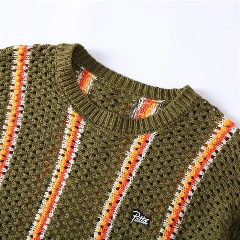 Mens Patta Knitted Sweater for Autumn and Winter Loose Casual Pullover 241111