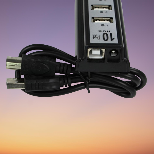 10 Port HiSpeed USB 20 HubPower Adapter for PC Laptop Computer mice keyboard external drives use USB HUB 20