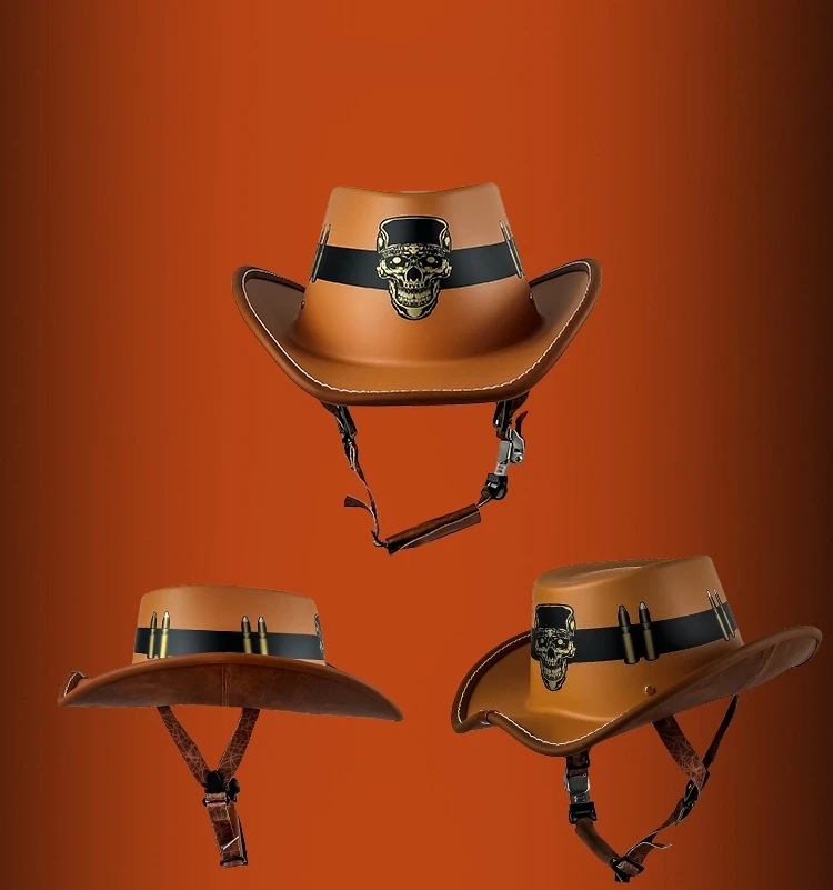 Retro Motorcycle Half Helmet Western Cowboy Motorcycle Helmet Children Off-Road Helmet Bike Downhill AM DH Cross Helmet Capacete